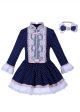 Navy Dots Girls Dresses 