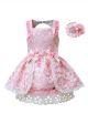 Girls Pink Princess Dress Lace Flower B259