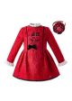 2019 New Red Long Sleeve Dress With Bow+Headwear