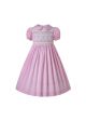 Light Pink Short Sleeves Smocking Dress