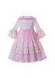 Girls Emboridery Yarn Dyed & Paisley Patten Vintage Girls Dress + Hand Headband