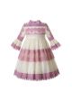 Gemometric Yarn Dyed Emboridery VintageGirls Dress + Hand Headband