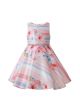 Flowers Pattern rhinestones Sleeveless Girls Dress