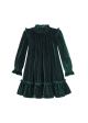 Winter Vintage Girls Green Straight Dress With Sequined