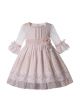 Champagne Color Flower Lace Tulle Dress
