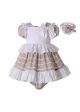 Summer Short Sleeve Baby Ruffle Dress + Handmade Headband