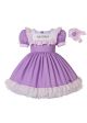 New Purple Fluffy Girls Dress for Easter Ramadan + Handmade Headband