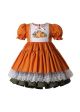 Halloween Pumpkin Pattern Orange Dress
