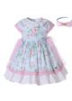 Girls Easter Eid Floral Dress + Headband