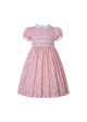 Girls Pink Floral Smocked Dresses