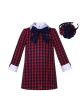 Classic Back to School Plaid Dress + Handmade Headband