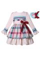 Back to School Dress Sweet Pastel Plaid + Headband