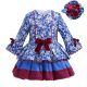 Blue Princess Flower Girl Dress