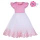 New Girl Party Dress White&Pink 1087P