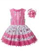 Summer Backless Hot Pink Bow Princess Dress B254