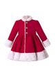 Autumn & Winter Girl Red Single-Breasted Coat