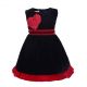 Autumn Rose Red Girl Dress With Red Heart GD21029-12