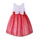 Red And White Flower Girl Party Dresses 3
