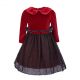 Autumn Rose Red Long Sleeve Girl Dress GD41015-25