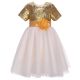 Girls Sequin Floral Belt dresses Princess 1