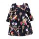 Cute Black Owl Printed Girl Dress GD80928-16