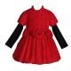 New Design Rose Red Girl Appliques Dress 203F