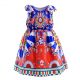 Little Princess Flower Printing Red Dress 532F