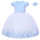 Girls Blue Princess Dress Lace Floral 1087BL