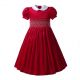 Red Toddlers Doll Collar Short Sleeve Dress