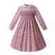 Pink Doll Collar Smocked Girls Dress