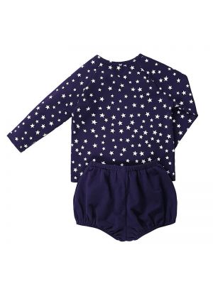 Toddler Blue Stars  Girls Clothing Set 