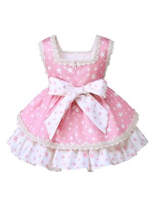 Pink Stars Princess Clothing Set With PP-pants B177