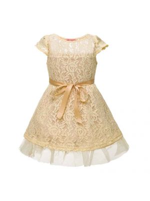 Lace Beige Flower Girls Party Dresses GD40224-7