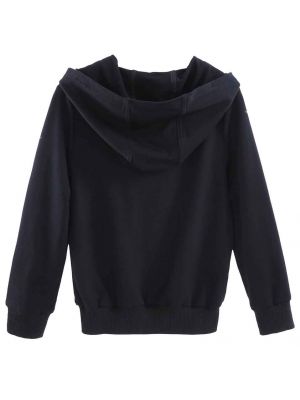 Newest Black Girls Coat Zipper Hooded Full 536F