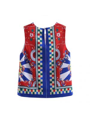 Baby Girls T-Shirt Sleeveless Pattern Printed 537F