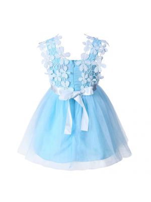 New Girl Blue Lace Tulle Princess Dress GD80905-28