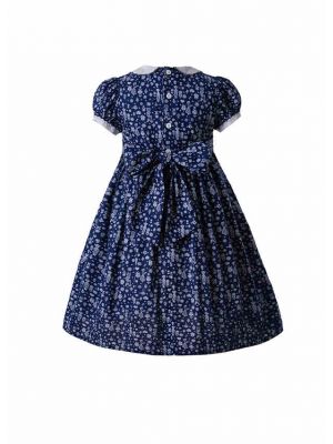 Single Breasted Doll Collar smocked  Dress