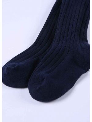 Navy Blue 100% Soft Cotton Girls Pantyhose