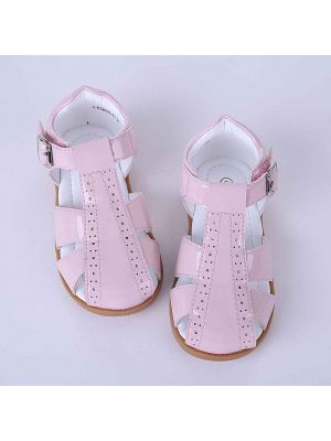 Dark Pink Fashion Microfiber Leather Boys Sandals Shoes