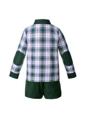 Green Grid Boys Clothing Sets