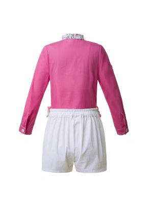 Long Sleeve Hot Pink Boy Clothing Set 