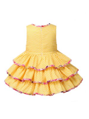 Yellow Dot Layer Baby Girl Clothing Set B178