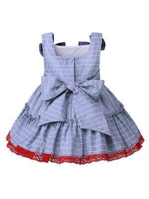 Summer Toddler Girl Stripe Clothing Set B185