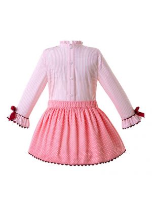 Latest Pink Girls Clothing Sets With Bows A247