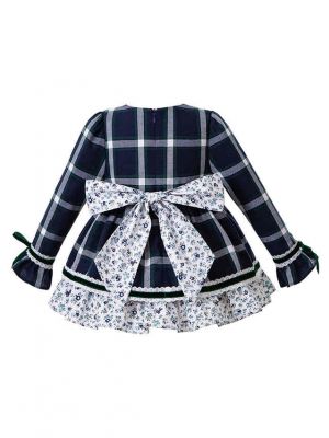 3 Pieces Party Babies Grid Layered Boutique Outfits + Bloomers + Hat