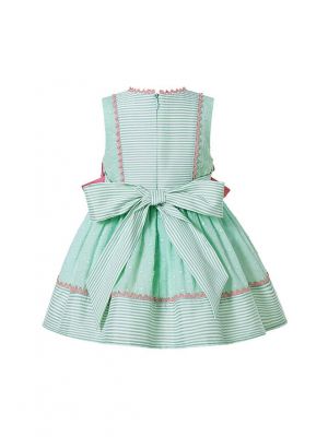 3 Pieces Babies Mint Green Boutique Preppy Style Outfit With Bows + Cute Bloomers + Hat