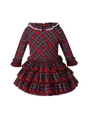 England Style Girl  Grid  Dress A119