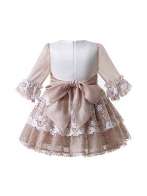 Birthday Party Flower Lace Princess Ceremony Girl Elegant Wedding Communion Dresses 