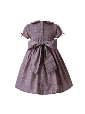 Floral Smocking Dress Girl Easter Smocking Outfits B405