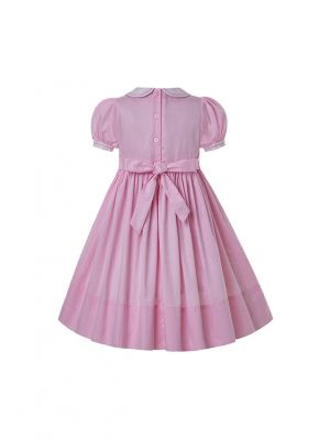 Pink Doll Collar Pleated Dress